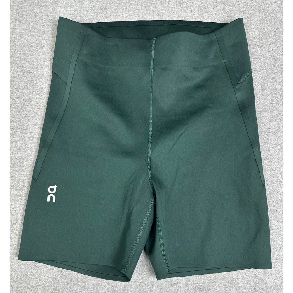 NWOT On Train Tights Shorts Women L Obsidian Green High Rise Athletic Biker